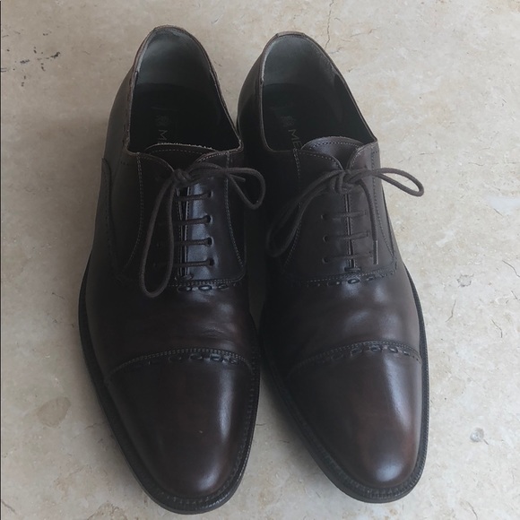 Mezlan Leather oxfords men’s shoes size 10 used - Picture 1 of 7